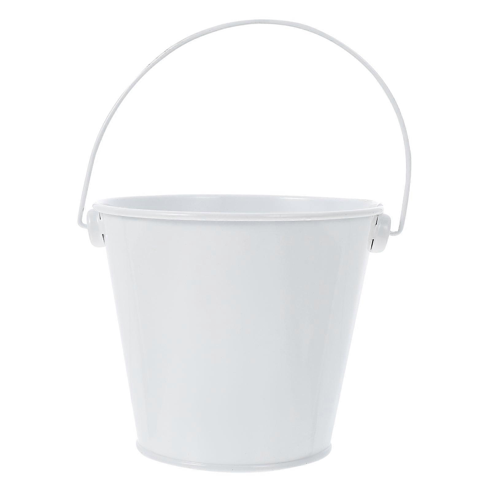 Portable Snack Bucket Iron Cooler For Beach Events 11x8x10cm Simple Design Efficient Ice Storage 1Pc