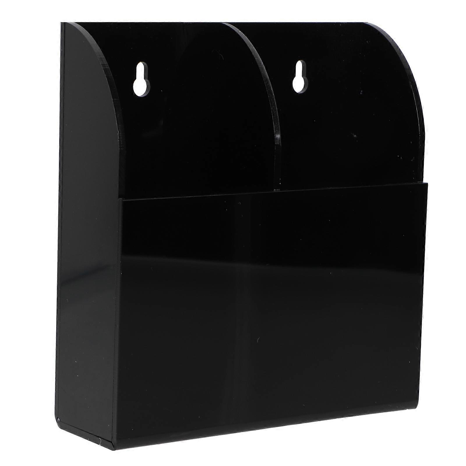 Adhesive Remote Holder For Wall Acrylic Remote Controller Storage Box Living Room Rectangular Storage 1Pcs