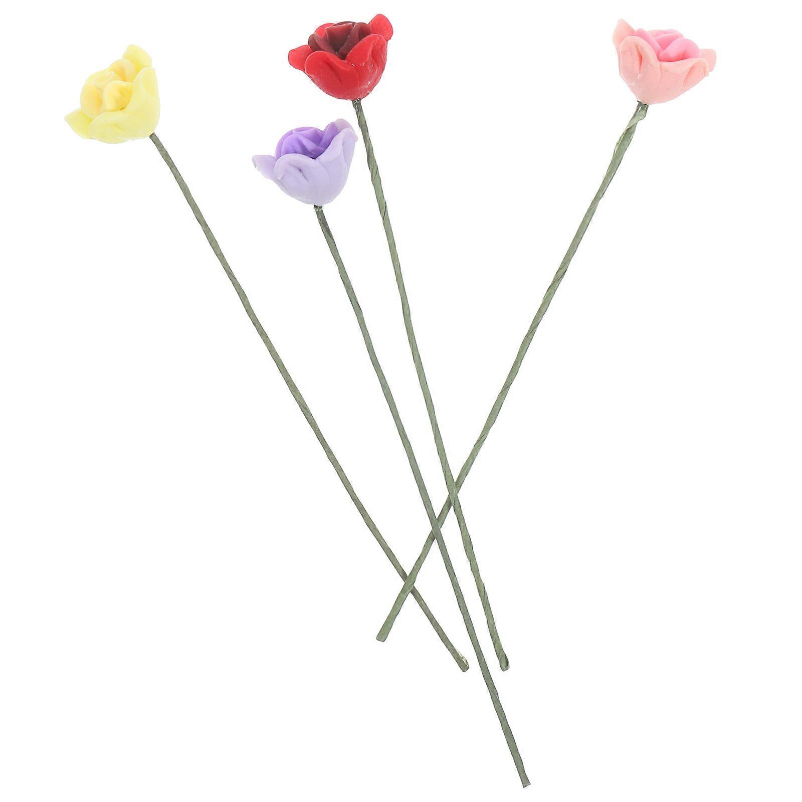 Artificial Mini Landscape Flower For DIY Projects Craft Enthusiasts Durable Design 16 Pcs