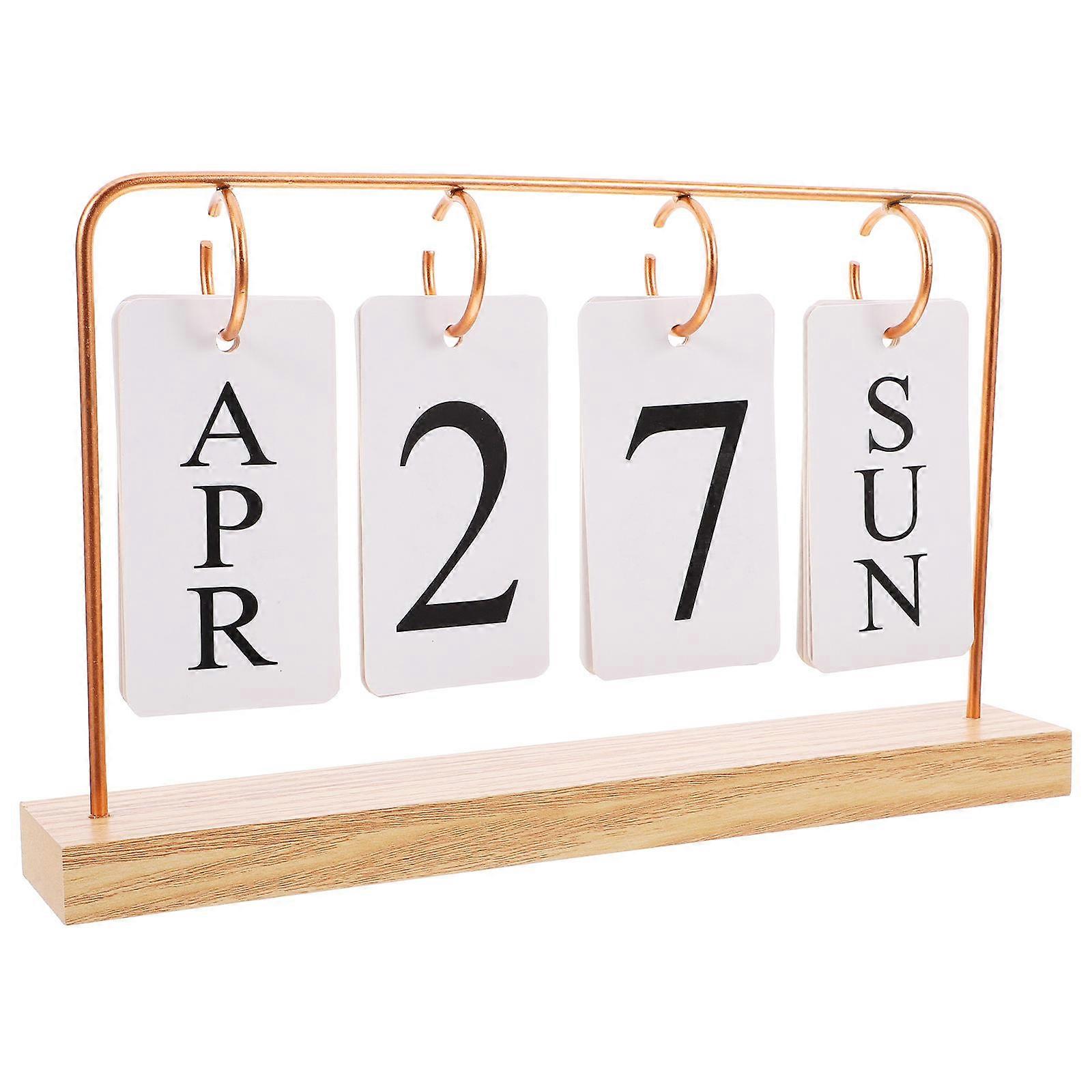 Reusable Desk Calendar with Iron Frame for Home Office 4Pcs