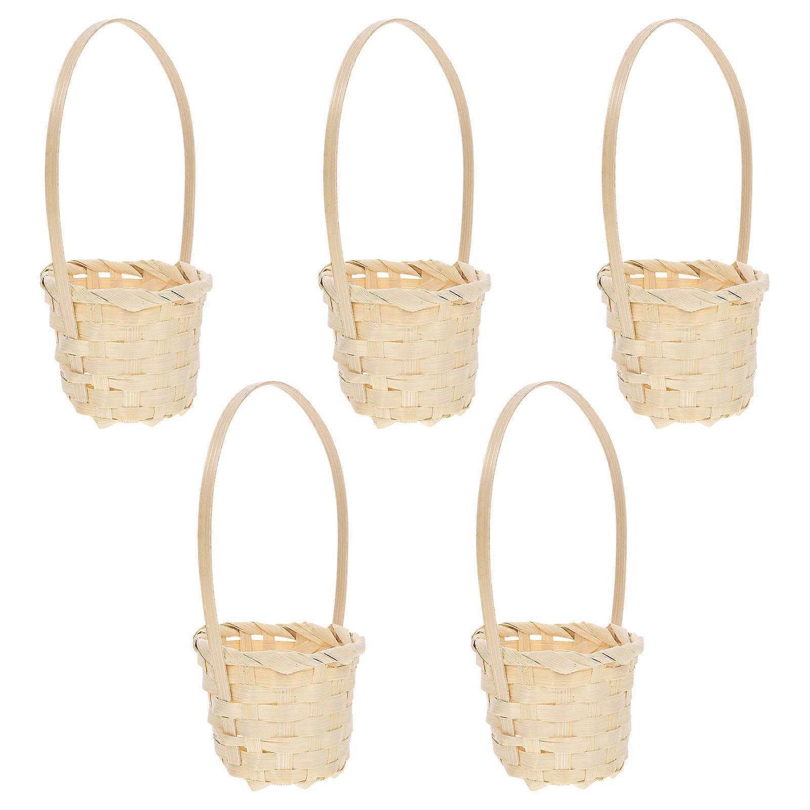 Tote Basket Bamboo Weaving Basket for Storage Use 10Pcs Pack