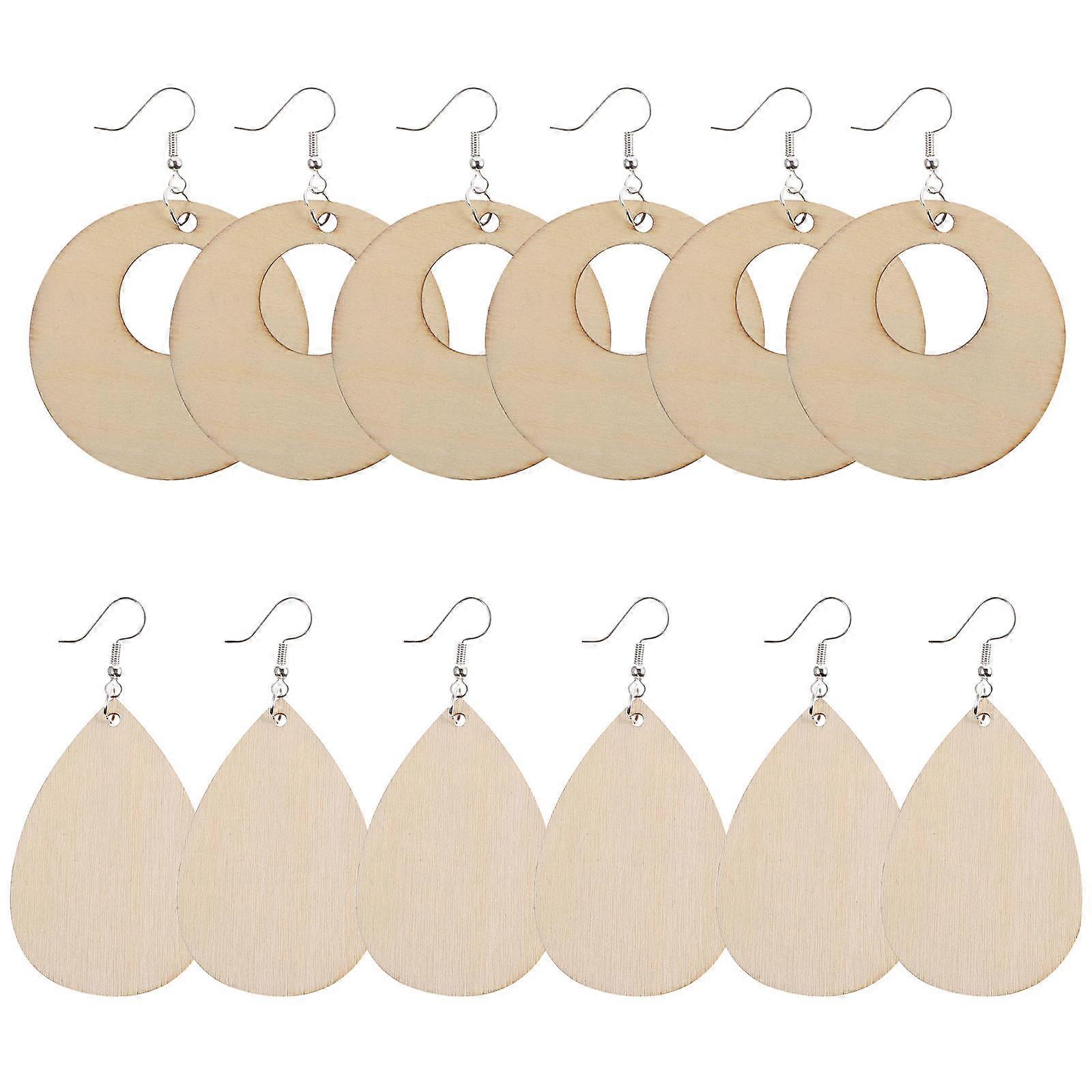 Earring Making Charms 300Pcs Unfinished Wood Pendants For DIY Craft Enthusiasts Suitable For Various Occasions Like Parties And Weddings