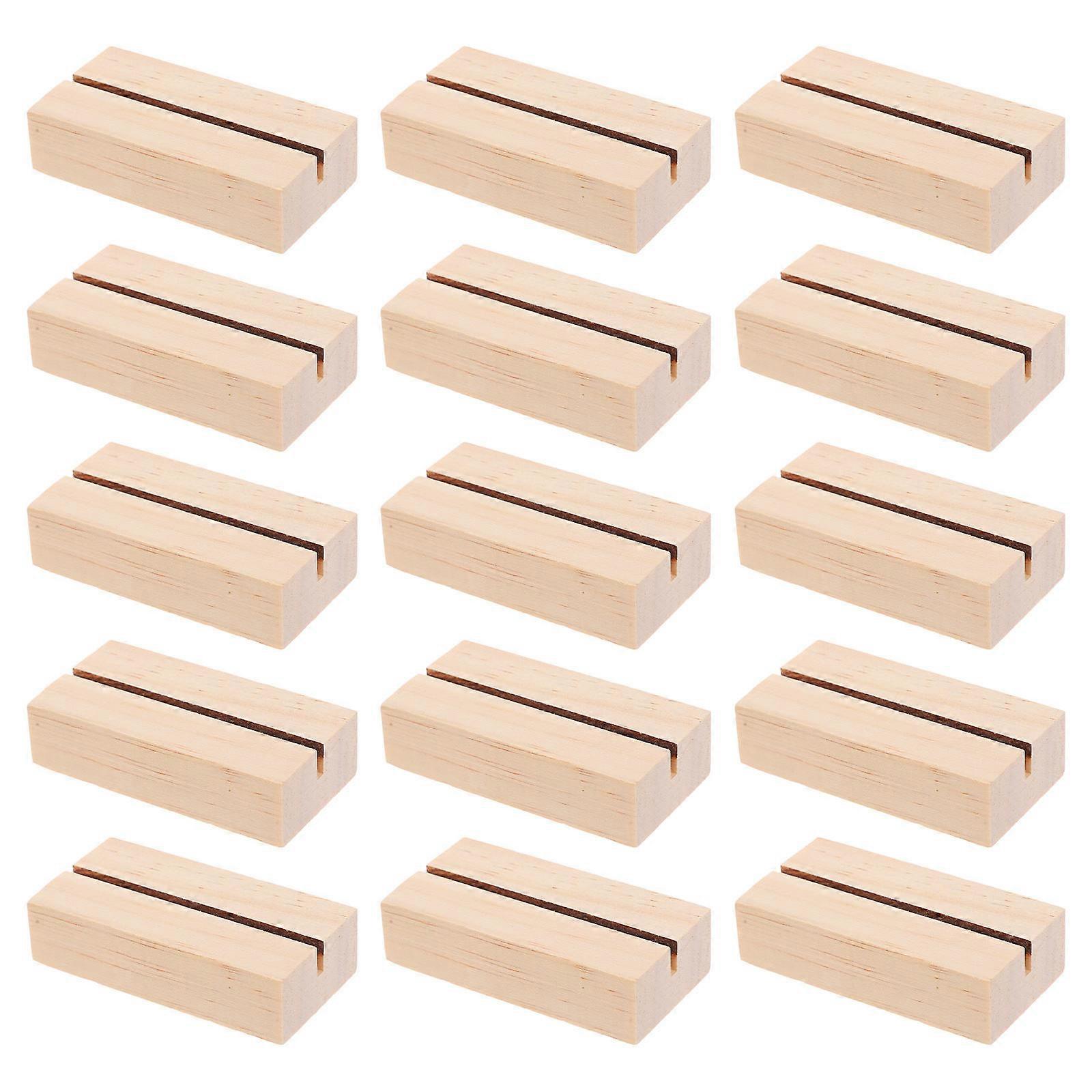 60 Pcs Wooden Name Card Holders For Business Meetings Events Multi Rectangular Displaying Bases With Durable Material