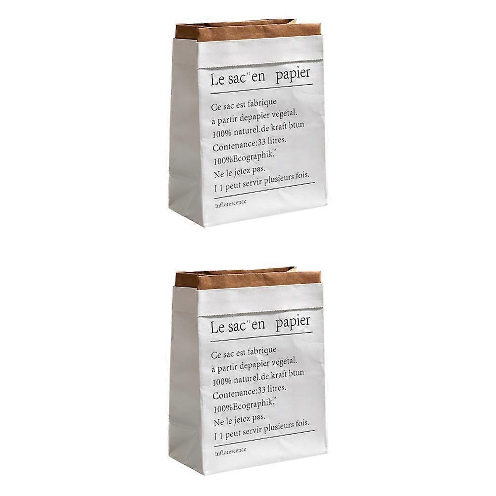 Thicken Bag Nordic Paper Bag for Storage Use 4Pcs White