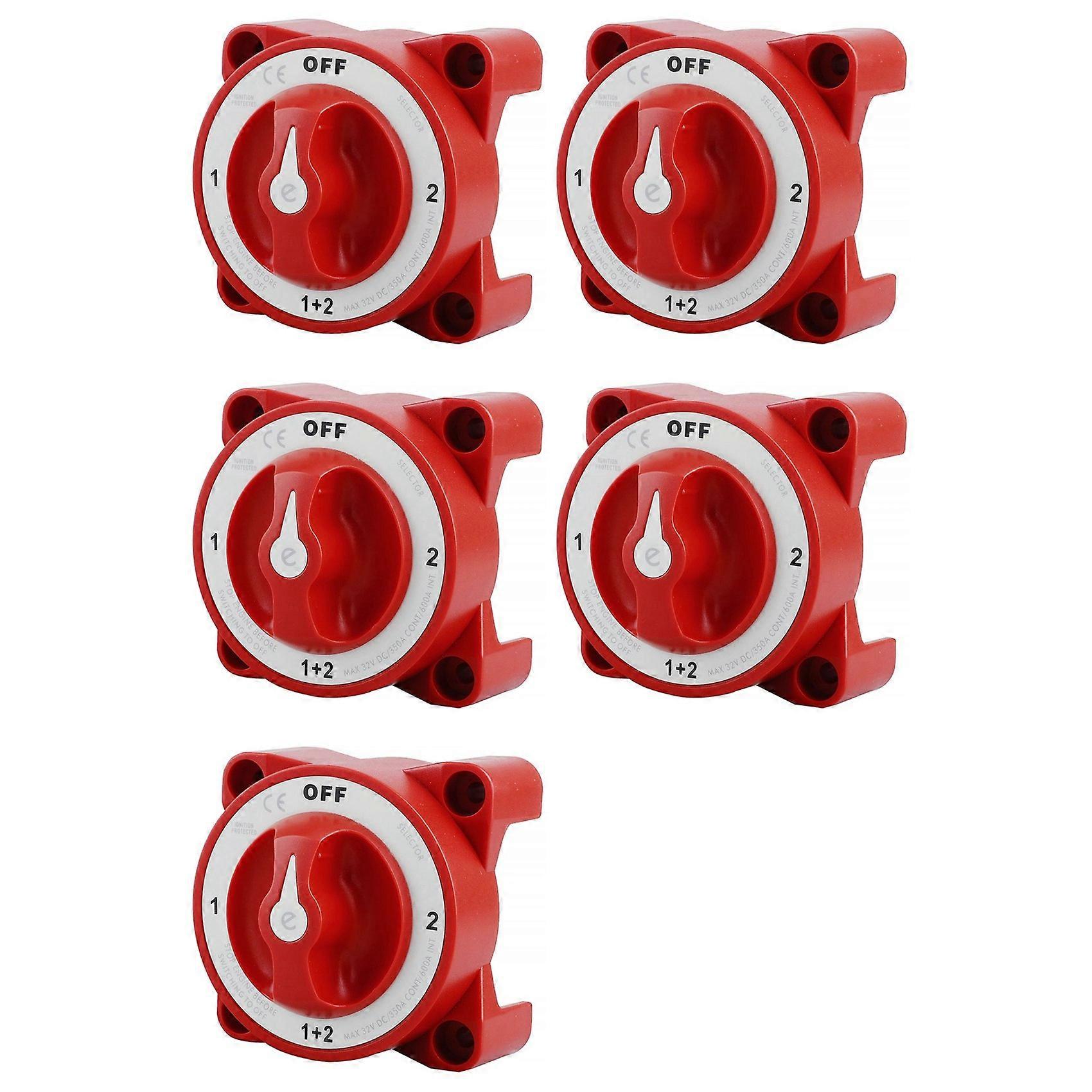 5X DC 32V 350A Battery Switch 4-Position Selector Marine Boat Battery Selector Switch Disconnect for Marine Boat