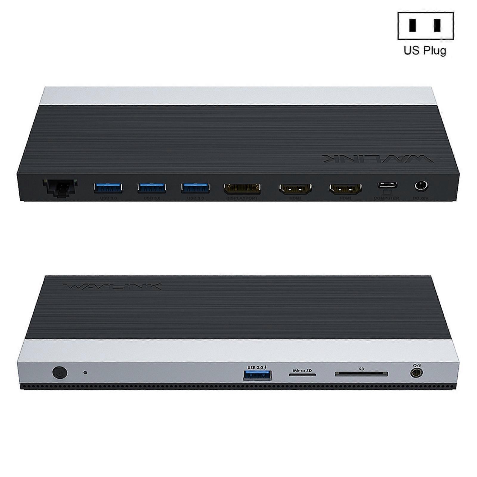 Wavlink UMD05 Display Port HDMI Port RJ45 Ethernet Triple Display MST Laptop Docking Station