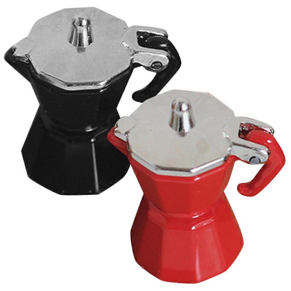 Miniature Coffee Pot Tiny Coffee Pot for Doll House Kitchen 8Pcs Set