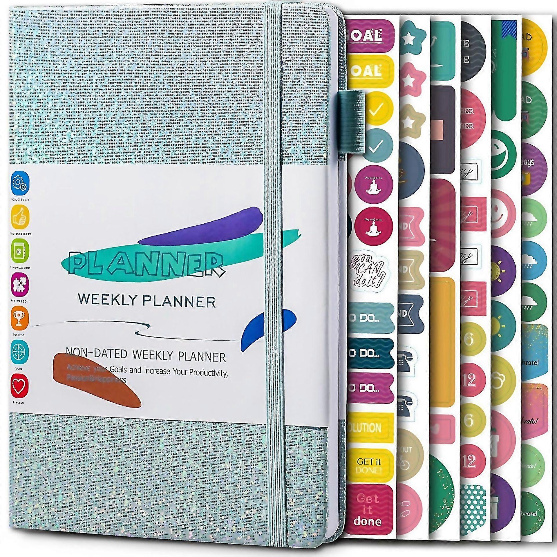 For A5 Starry Sky Undated Planner Journal Financial Notebook