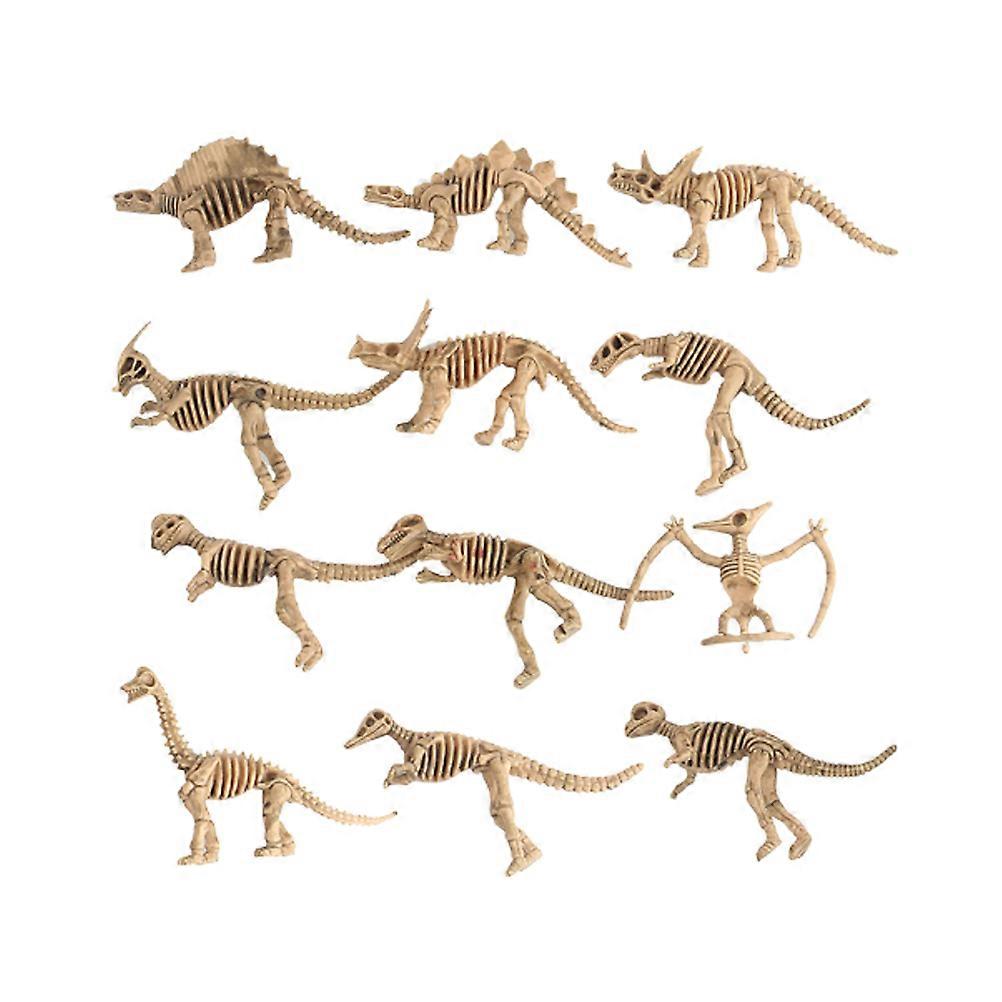 Simulation Dinosaur Toy Set Skeleton Decoration for Kids Play 24Pcs