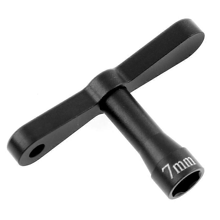 for RC Model Car 7mm Hex Socket Nut Wrench M4 Screw Cap Tire Removal Socket (1 PCS Black)