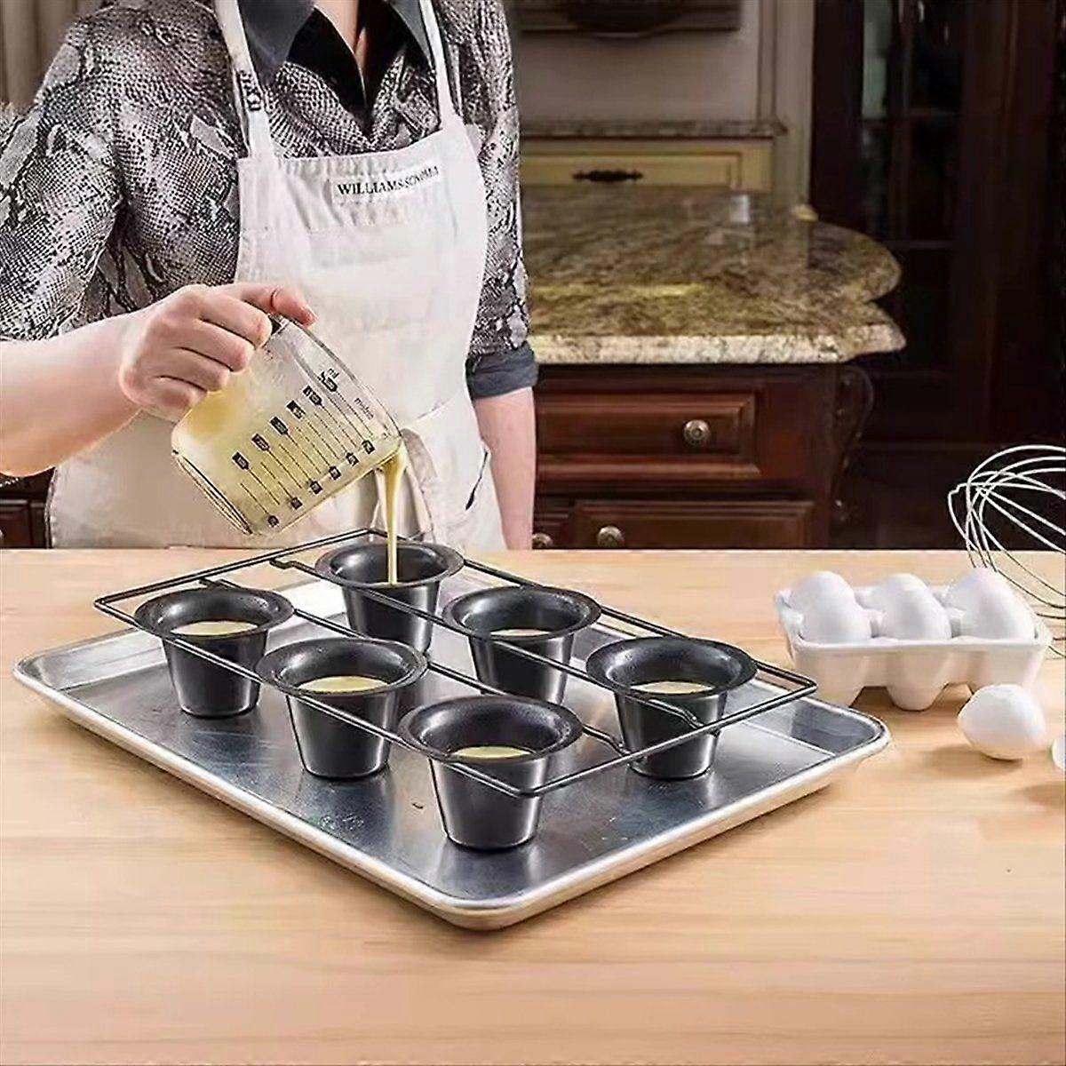 6 Cup Nonstick Popover Pan Muffin Cupcake Bakeware Pudding Pan
