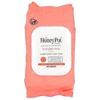 The Honey Pot Company, Doekjes, Bergamot Roos, 30 stuks