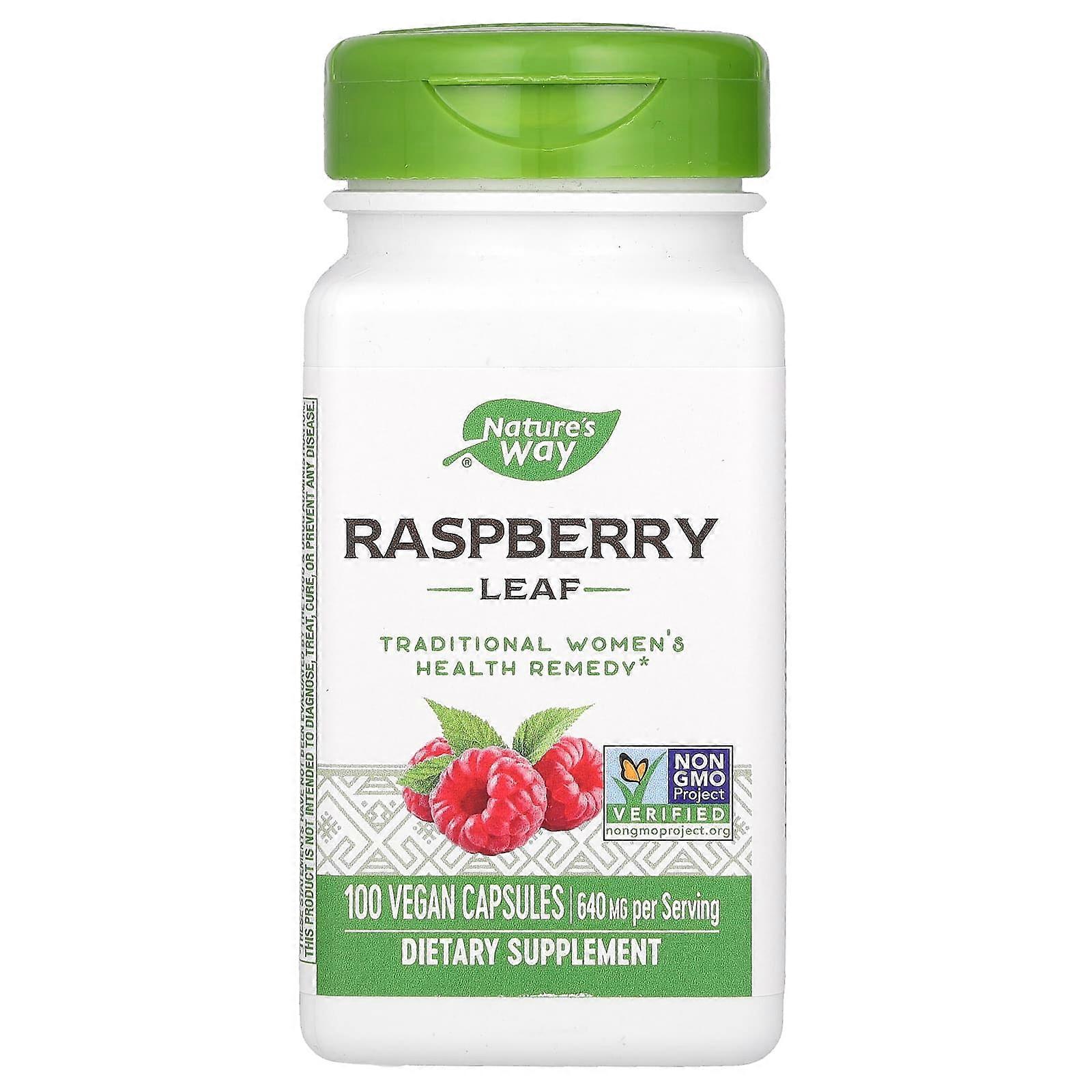 Raspberry Leaf, 640 mg, 100 Vegan Capsules (320 mg Per Capsule)