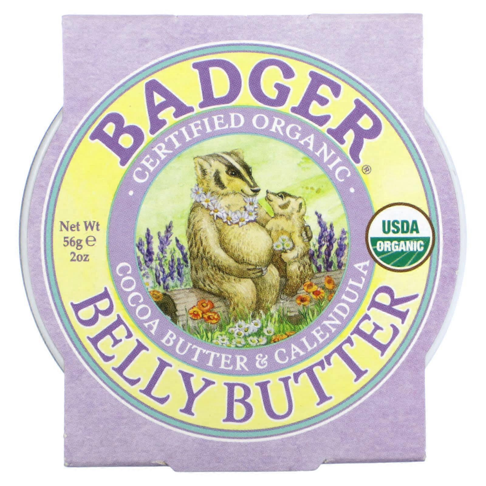 Organic Belly Butter, Cocoa Butter & Calendula,  2 oz (56 g)