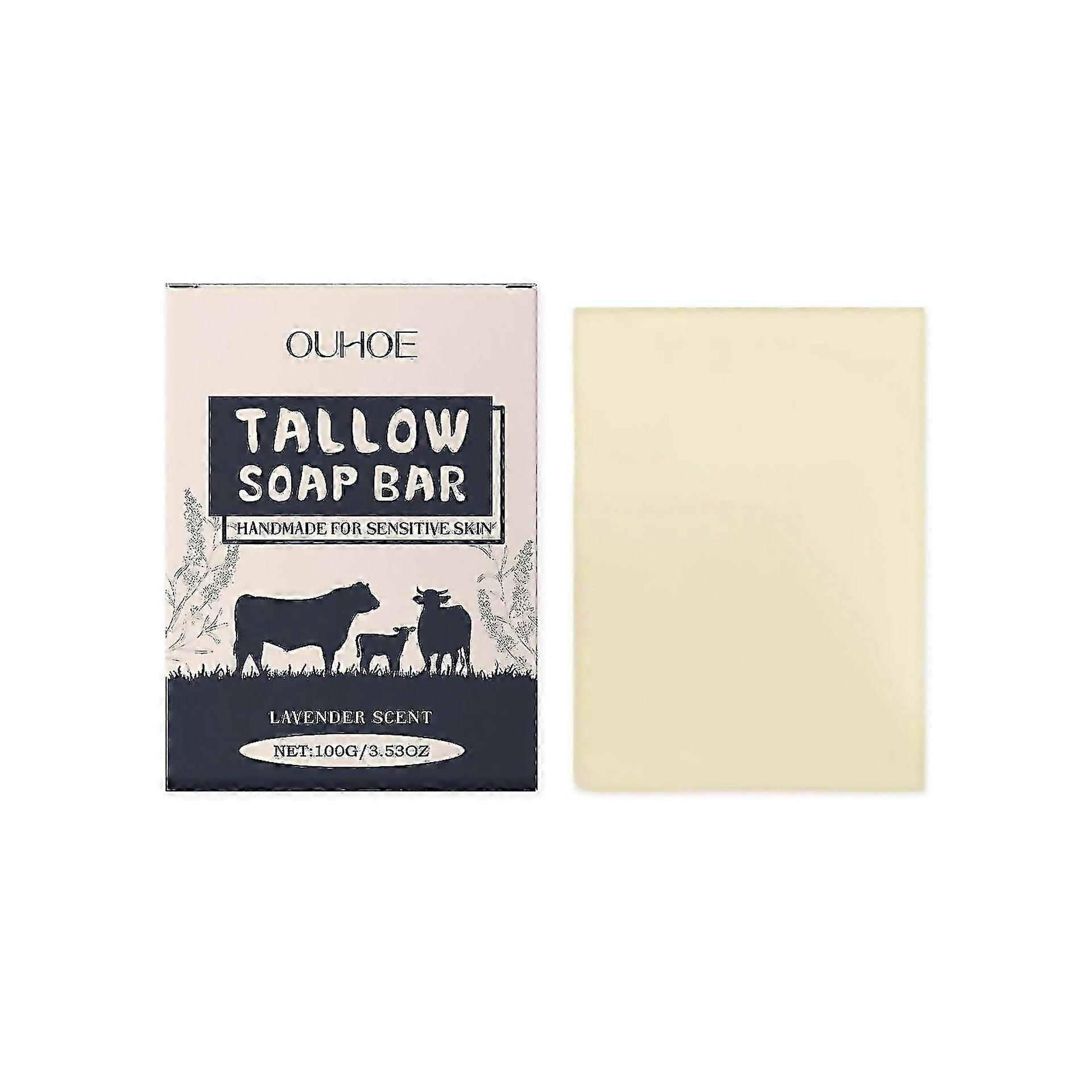 For Beef Tallow Soap Bar All Natural Grassfed Tallow Soap Unscented Moisturizing Face Body Wash For