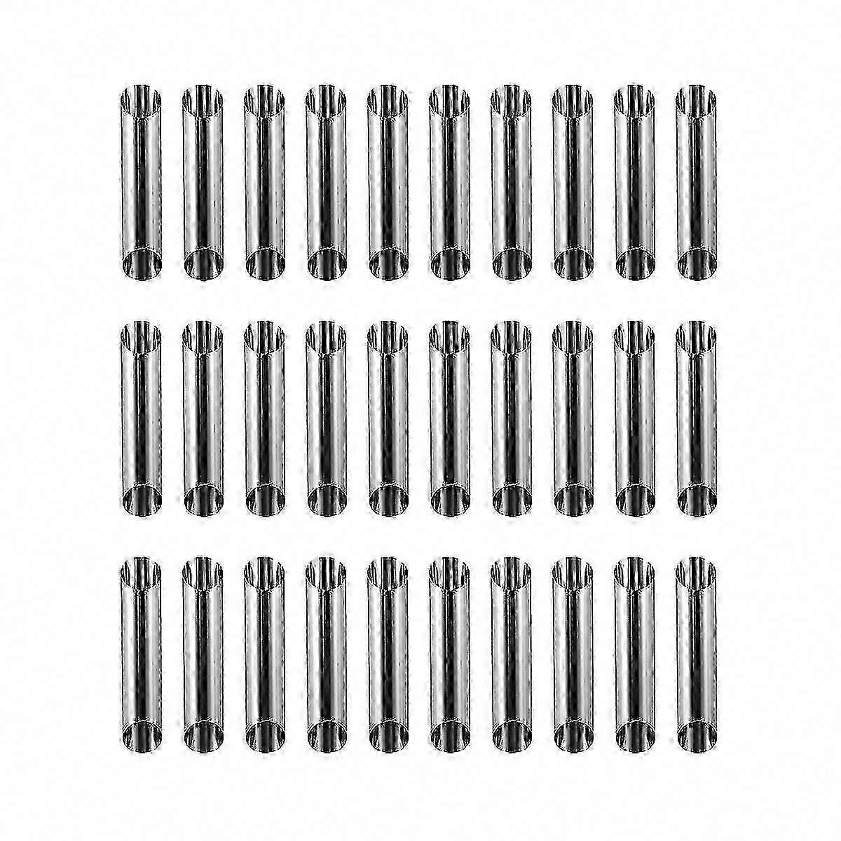 30pcs Stainless Steel Cannoli Forms for Baking - Durable Shell Molds