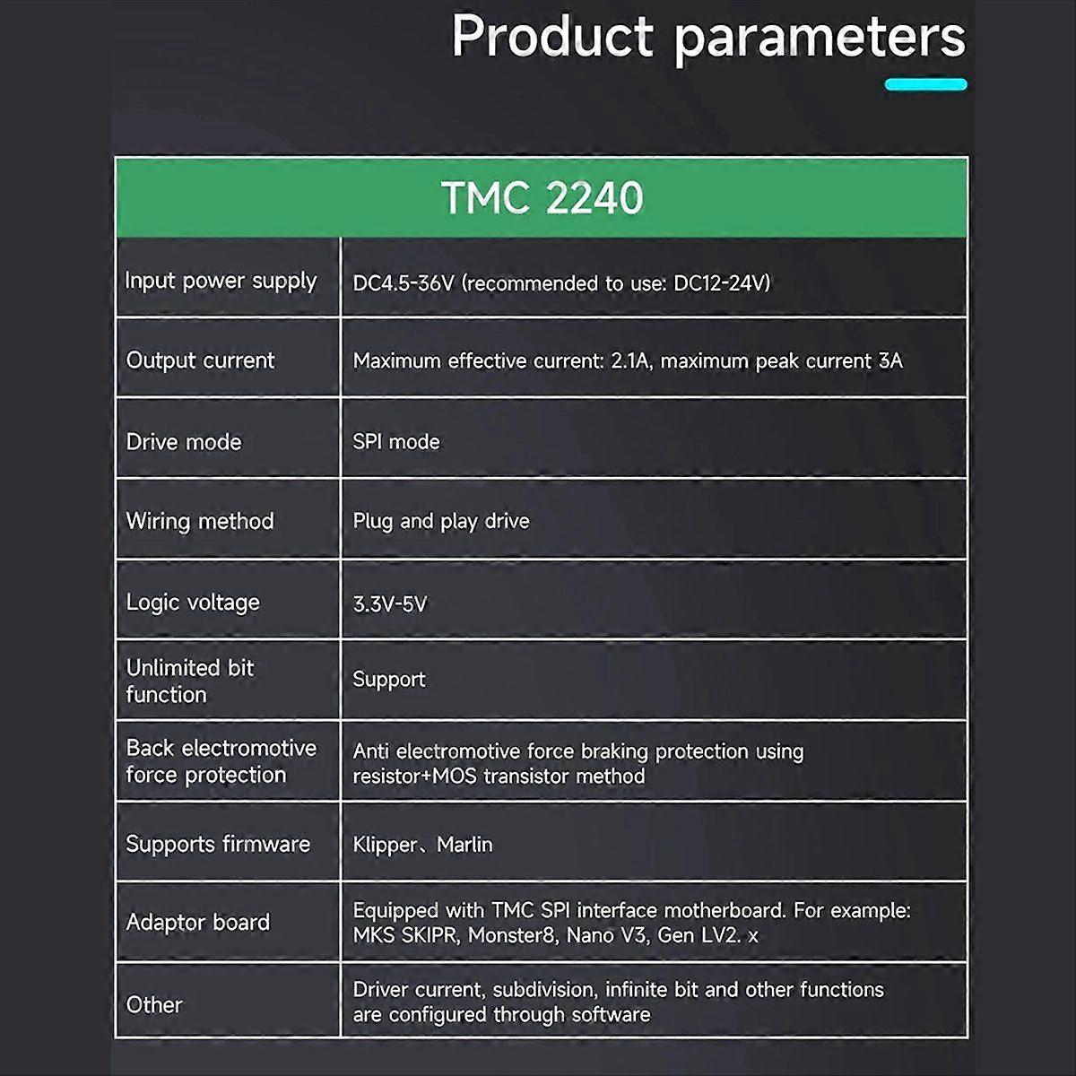 For MKS TMC2240 Stepper Motor Driver Silent Driver Replace TMC2209