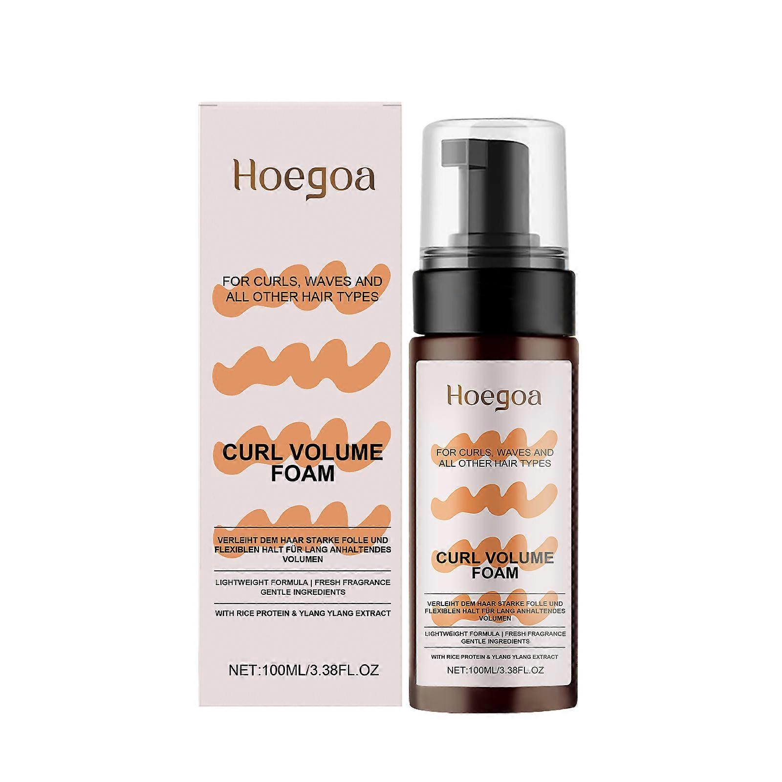 Hoegoa The Light, Curly, Fluffy Foam Mousse And Moisturizing Hair Strands Create A Natural And Three-Dimensional Curly Hairstyle