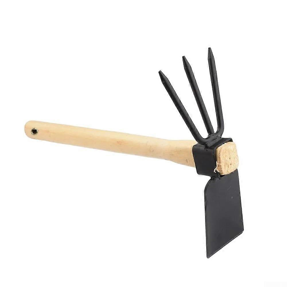 Efficient Farm Hoe With Wooden Handle And Metal Blade For Weeding And Soil Cultivation, Balance And Comfort Model D