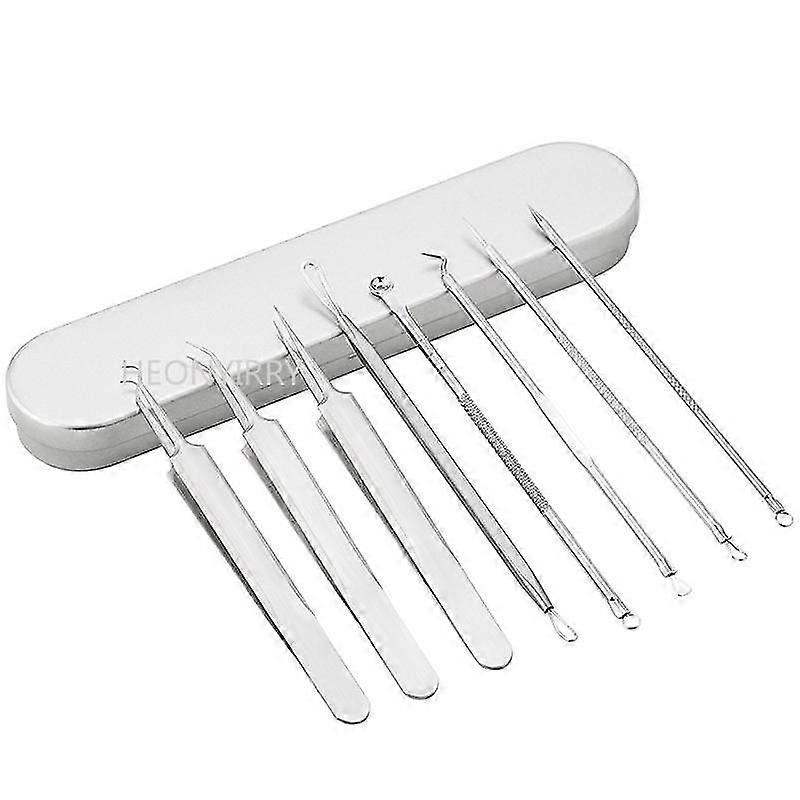 8個/セットにきびピンにきびエキストラクターリスクフリーにきびピンステンレス鋼ブラックヘッド除去