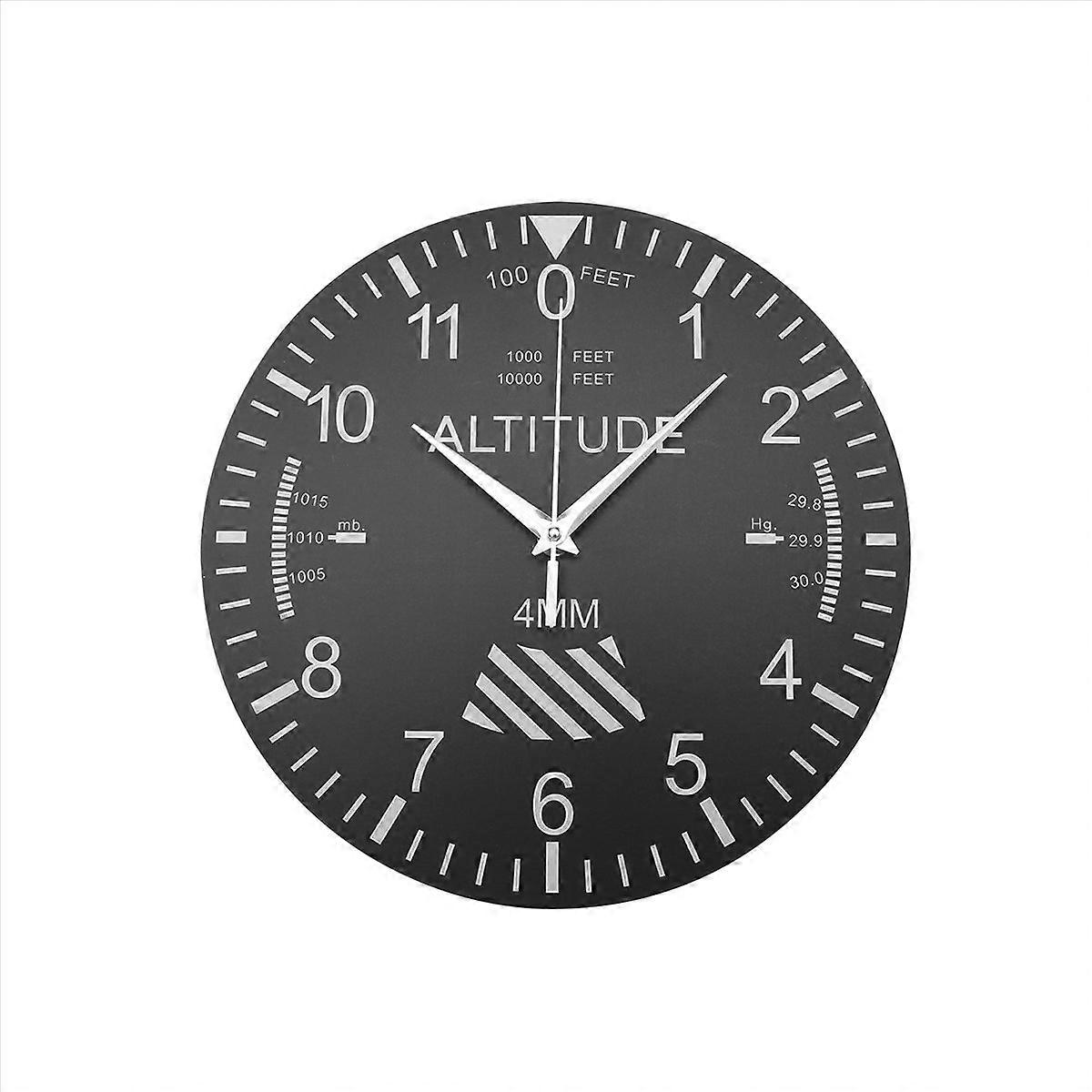 Altimeter Wall Clock Tracking Pilot Air Plane Altitude Home Decor