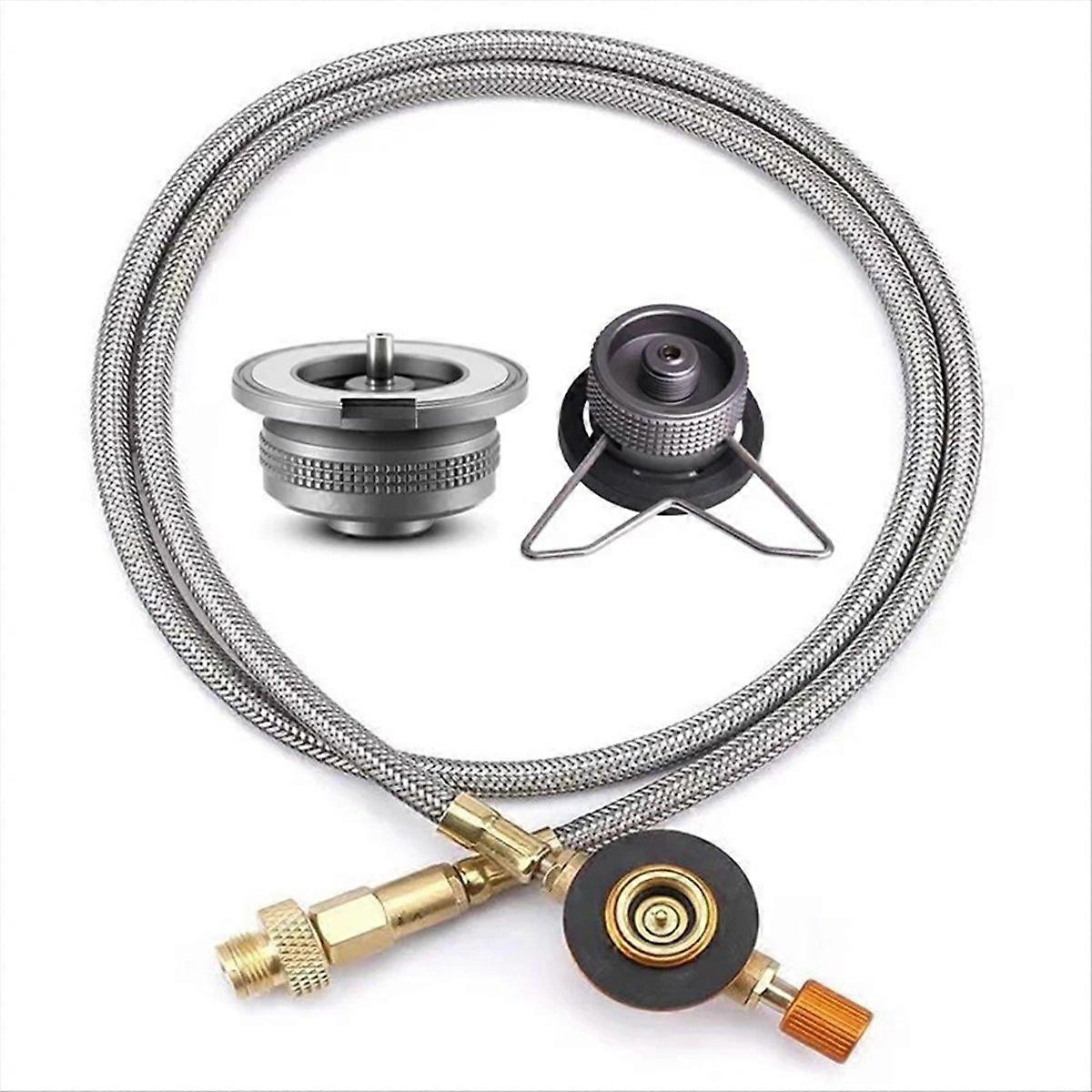 Camping Stove Gas Adapter Split Stove Converter Connection Hose