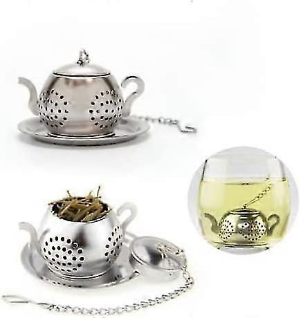 2pcs Tea Infuser Teapot - Stainless Steel Infuser (silver)