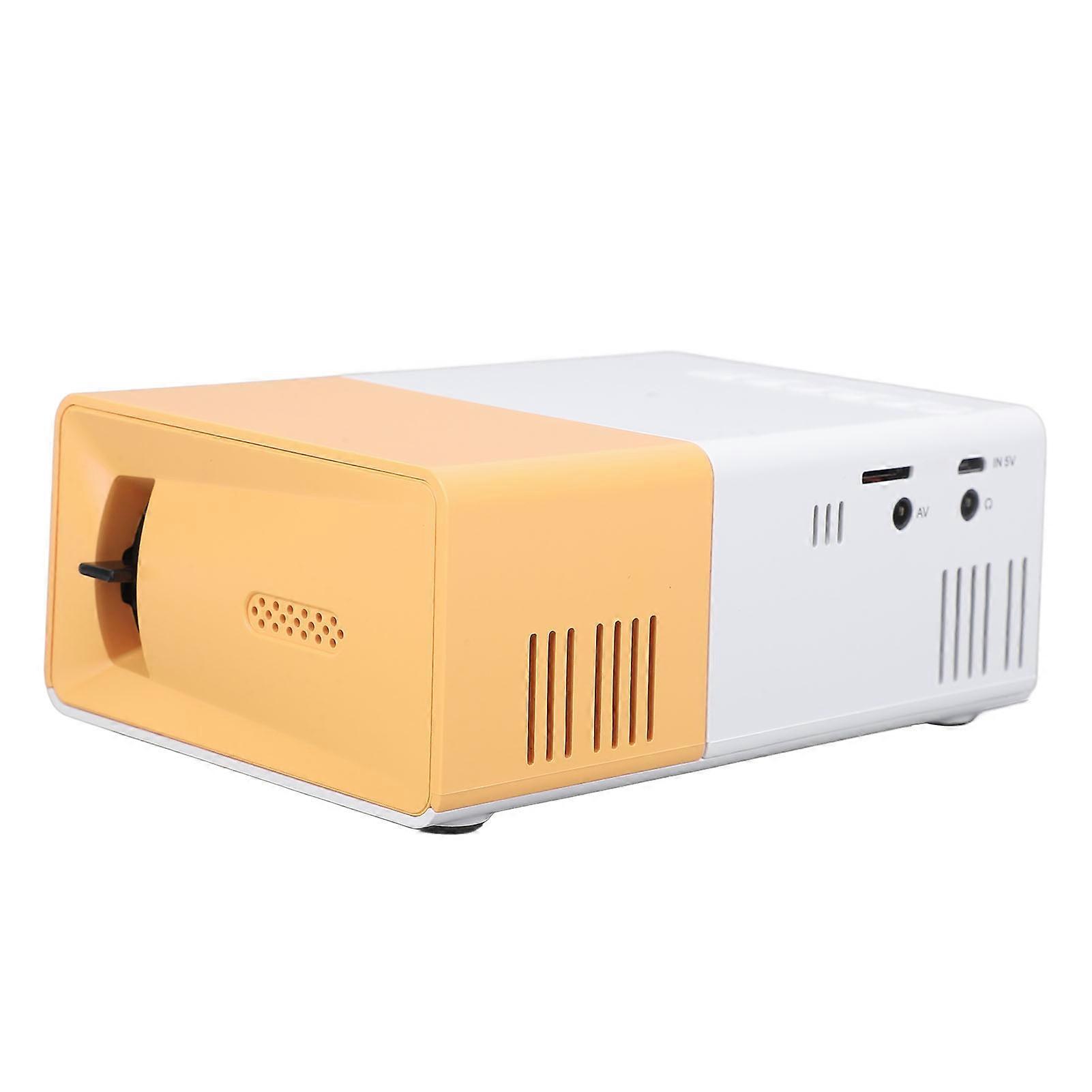 Small Projector HD 1080P Portable Outdoor Movie Projector with Speaker for Home Entertainment Compatible with USB AV Remote Control US Plug 100-240V 
