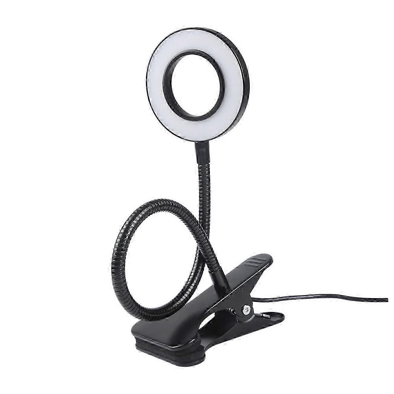 25-26 Eye Caring Clip LED Reading Lamp Flexible Rechargeable Light for Makeup Bedside Office Use with Warm Light for Reading and Work