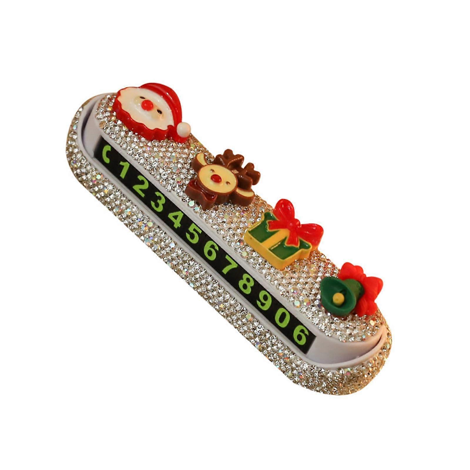 Temporary Parking Identification Sign With Rhinestones, Clear Number Visibility, Festival Car Decoration