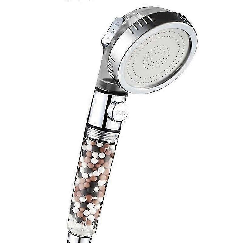 FOHEEL One Button to Stop Shower Head for Bathroom Home Usage Three Modes Water Spraying Function Filtered Bath Accessories