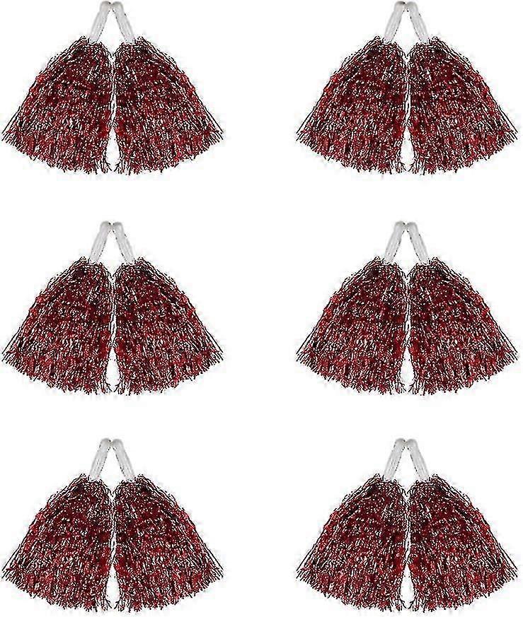 Plastic Handle Cheerleading Pom Poms 12 Pack