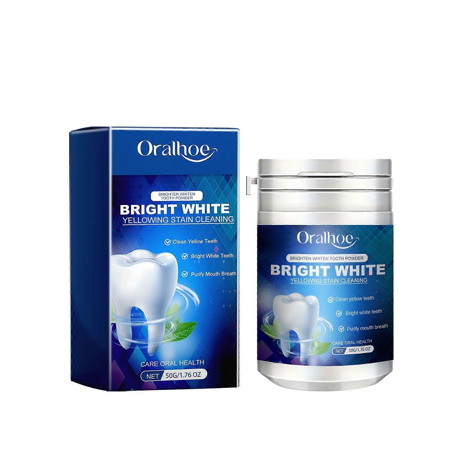 Teeth Brightening Dental Powder Contains Mint Extract