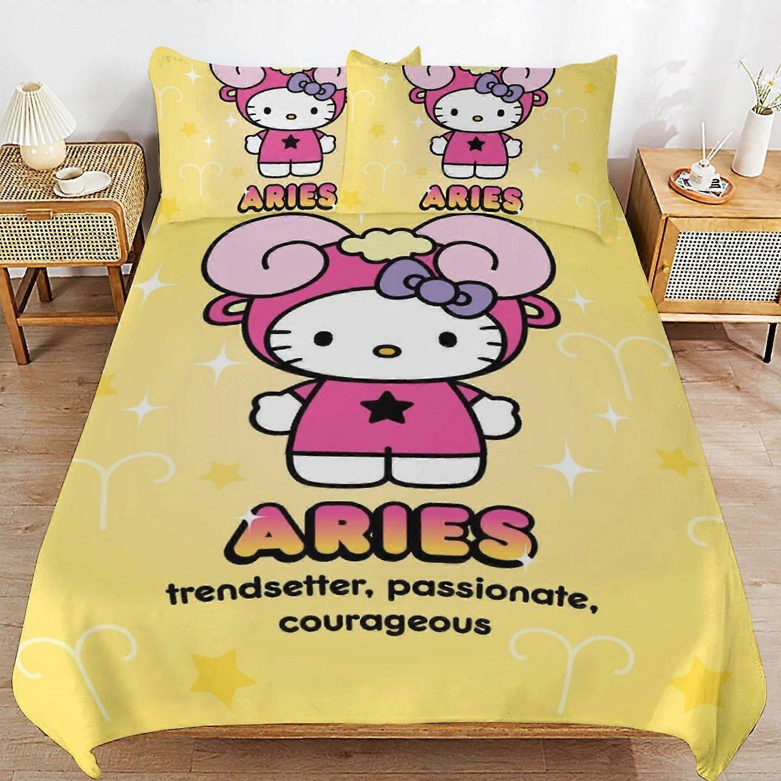 W418 Sanrio Daily Sleeping Comfort Smooth Surface Zipper Secure Fit Duvet Cover Sets for Home Use M418