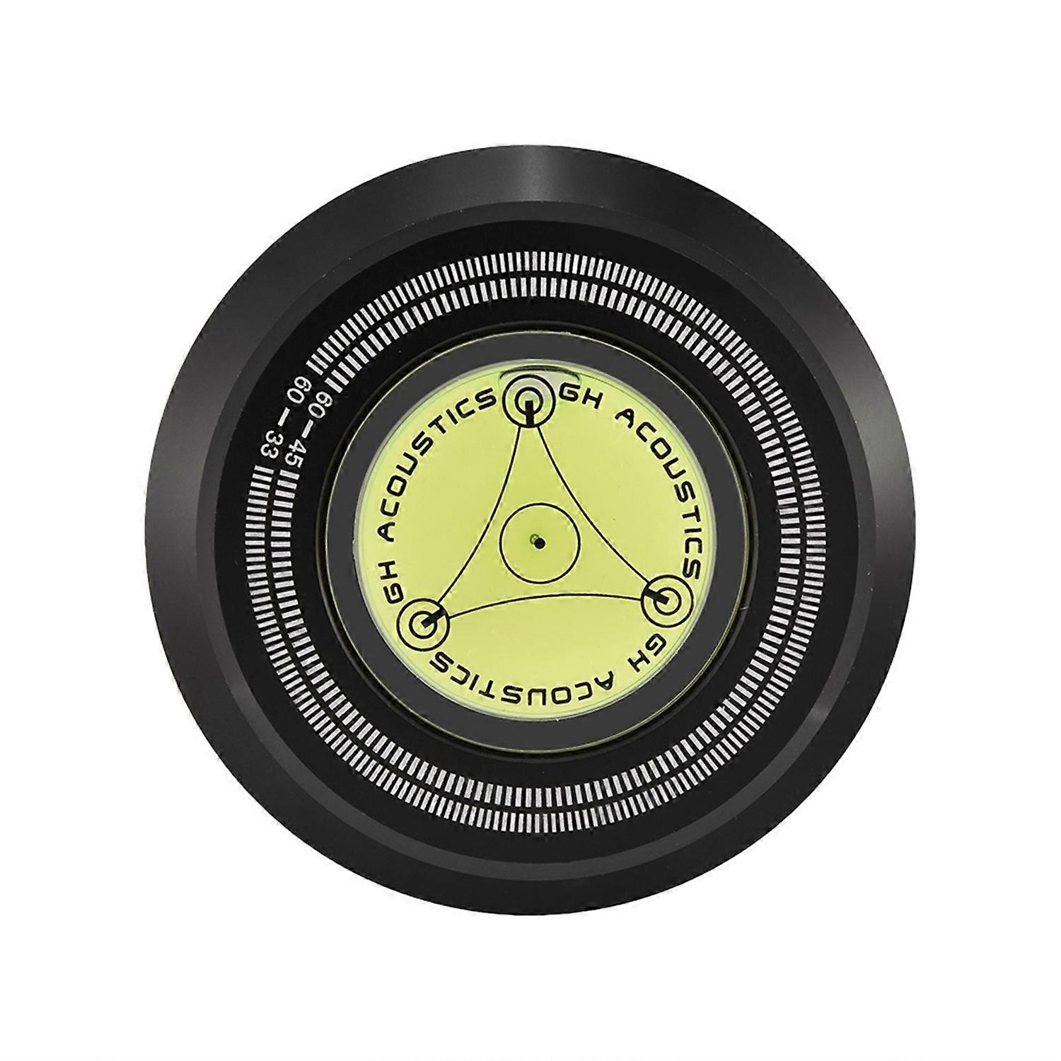60Hz Turntable Disc Record Stabilizer Clamp with Bubble Level for LP Vinyl Record Player Black