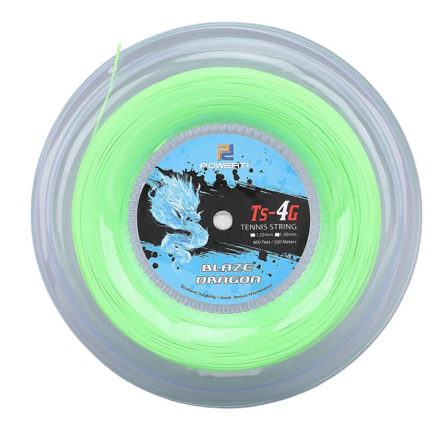 Tennis String Polyester 200m Reel Tennis Racket String for Training Fluorescent Green