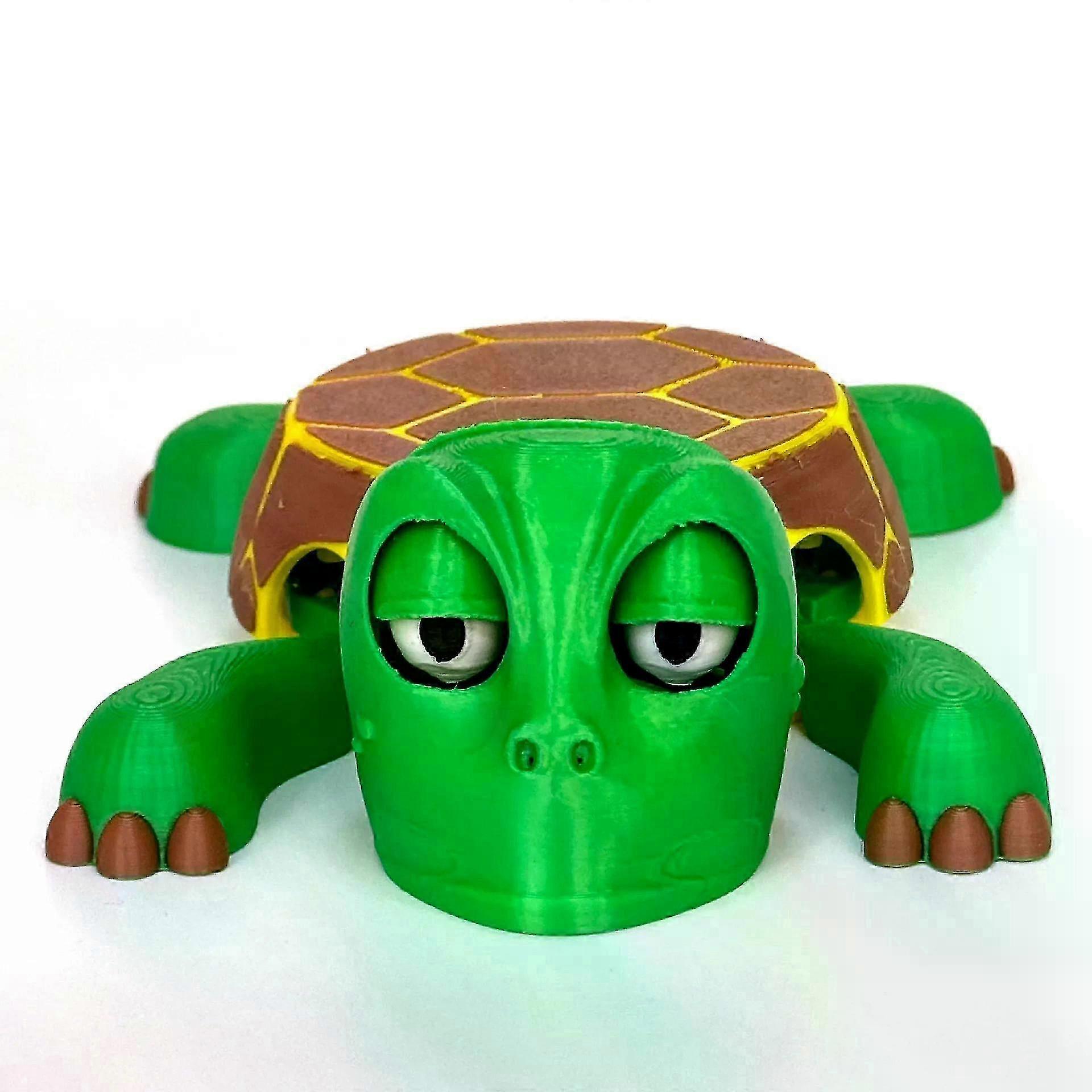 Turtle Cup Holder - Funny Open Eyed Turtle Coaster, 3D Printed Cup Holder with Liftable Limbs & Expressive Face for Turtles or Tortois