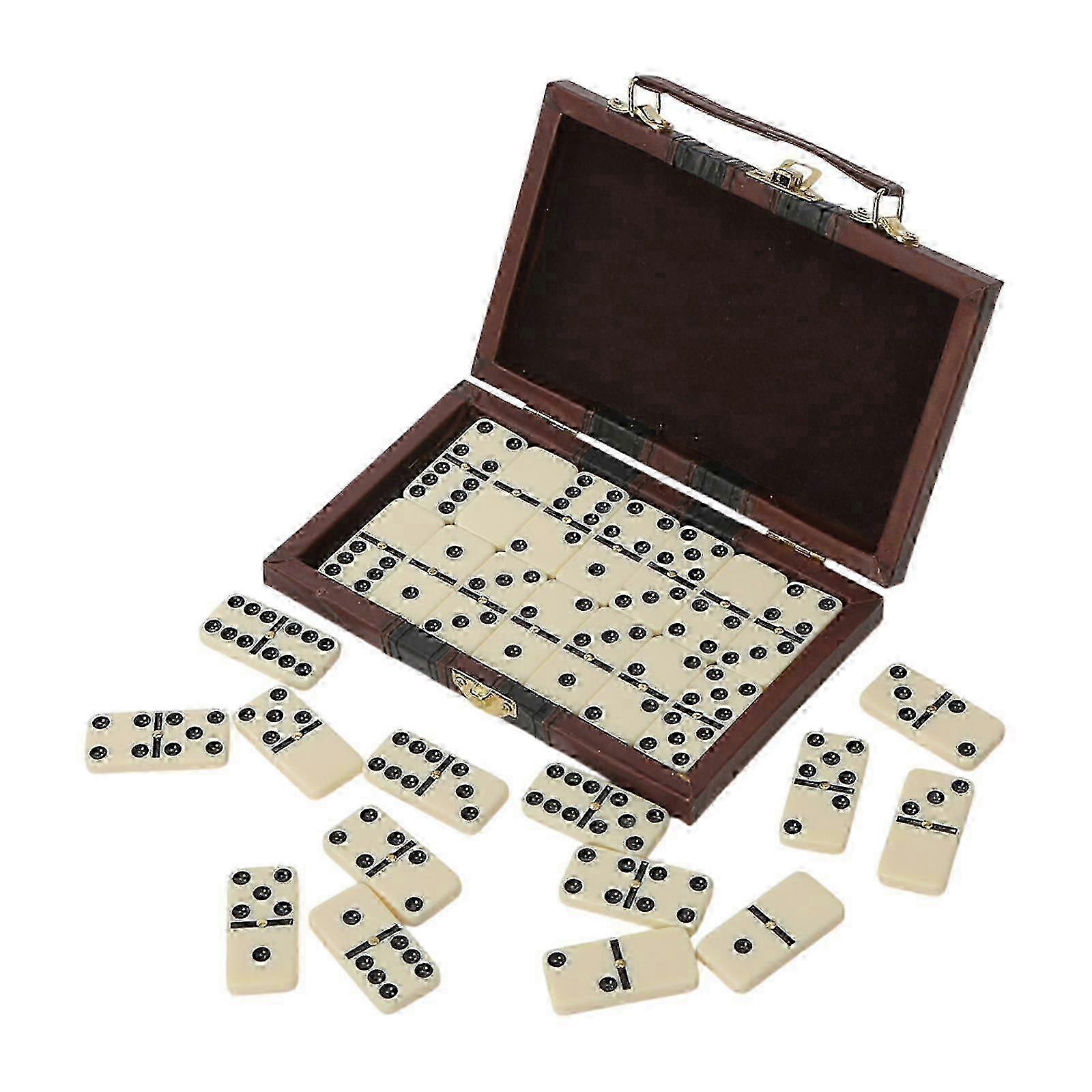 Double Six Domino Set with Carrying Case Board Game for Party Trips Birthday