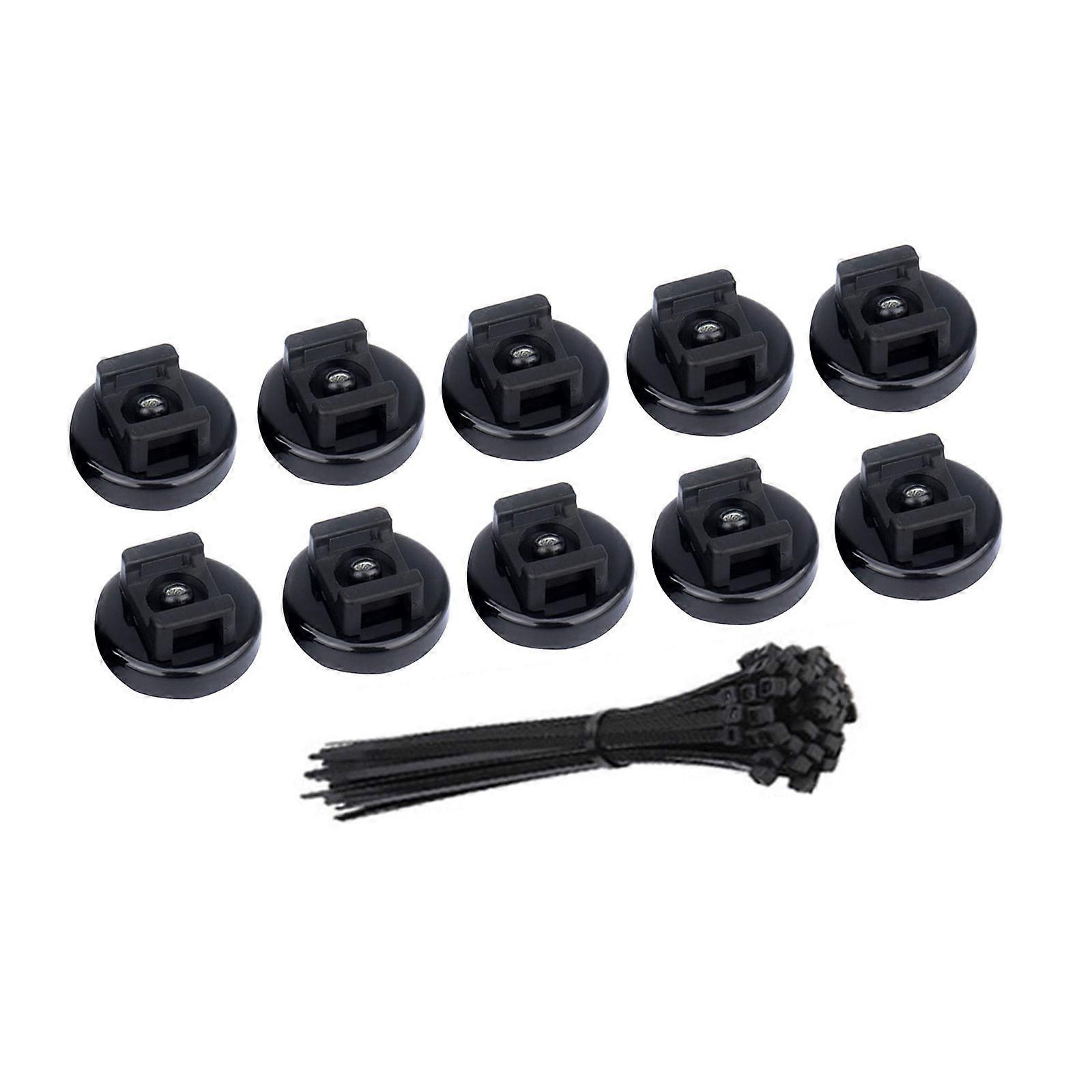 20Pieces Practical Strong Magnetic Cable Tie Holders Base for Desk Car Home Cord Organization Without Tool Need Multicolor