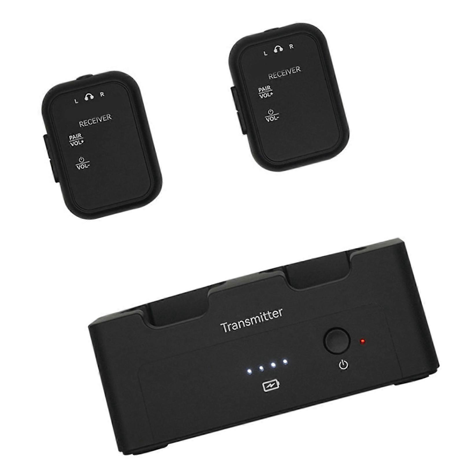 Rechargeable Transmitter Receiver Recording with Mute Function 2.4Ghz Wireless System Earphone Monitor Systems Multicolor