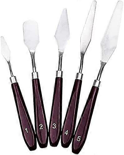 Pallet Knife Art Stainless Steel Angled Palette Knife Set with Smooth Long Handle Professional Palette Knives for Art Color Mixing of Oil Canvas Acryl