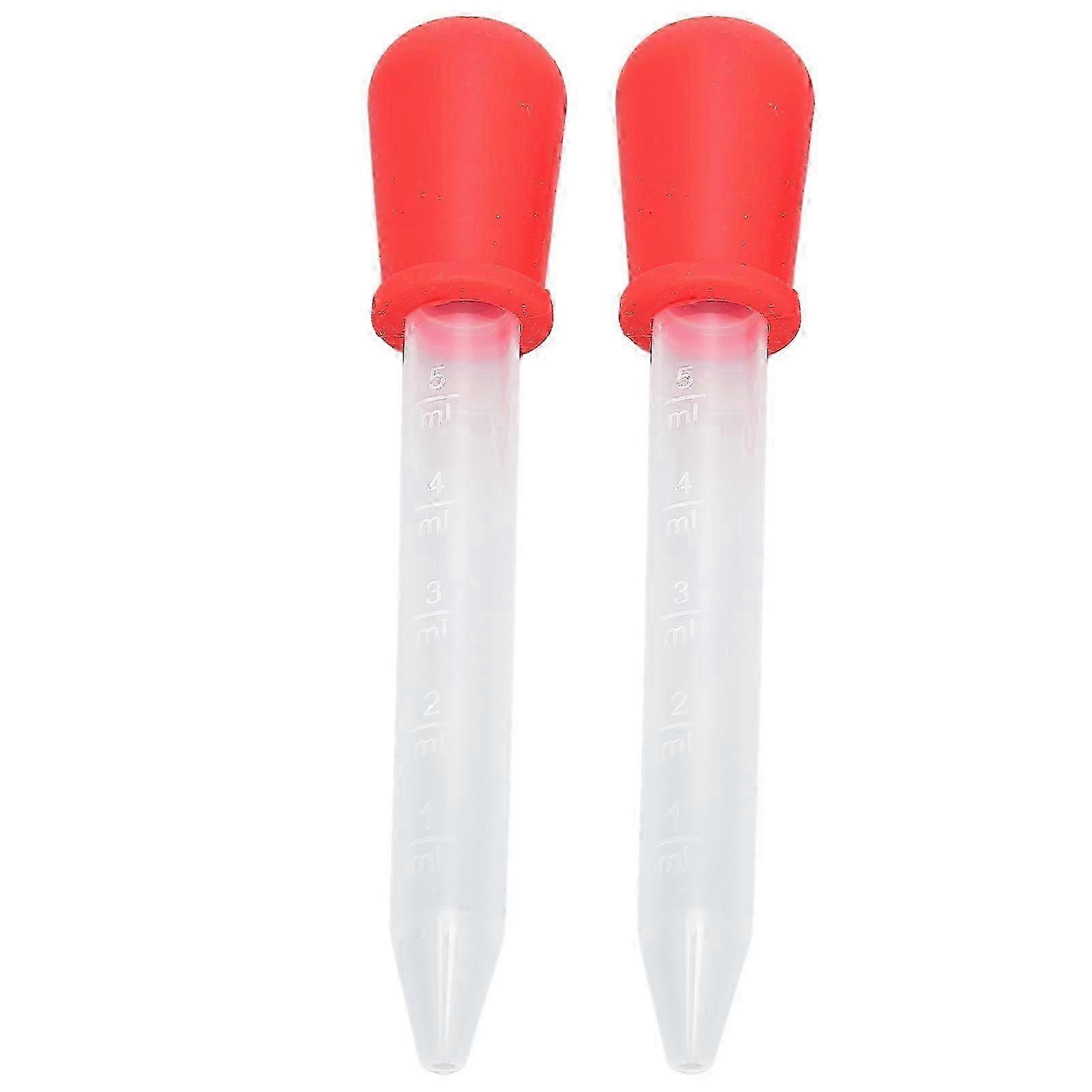 Improved Quality: 2pcs Multifunctional Transfer Pipettes with Silicone Calibrated Liquid Droppers for Lab Use, DIY ArtRed 2025 Essential Tool