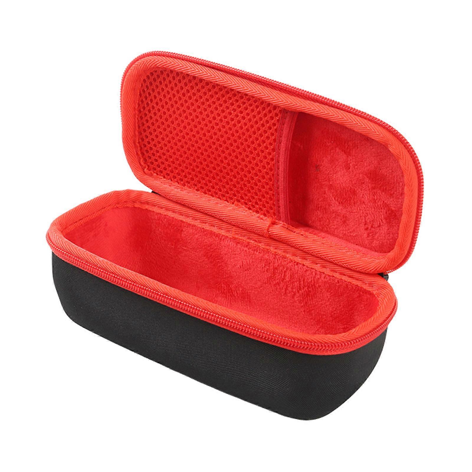 Travel Friendly Speaker Bag Containers for Flip 7 Speaker Case, Ensures Safety with Zippers and Comfortable Strap  Inner red