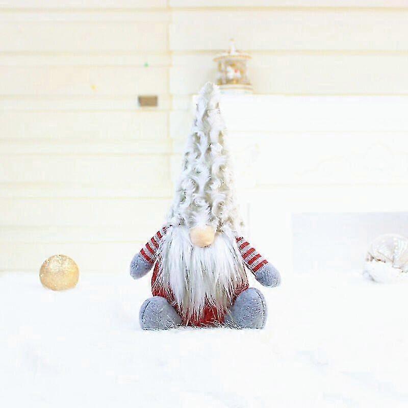 Scandinavian Gnome for Holiday Display, Christmas Plush Decoration5. Festive Gnome for Christmas Tree, Plush Swedish Style Ornament