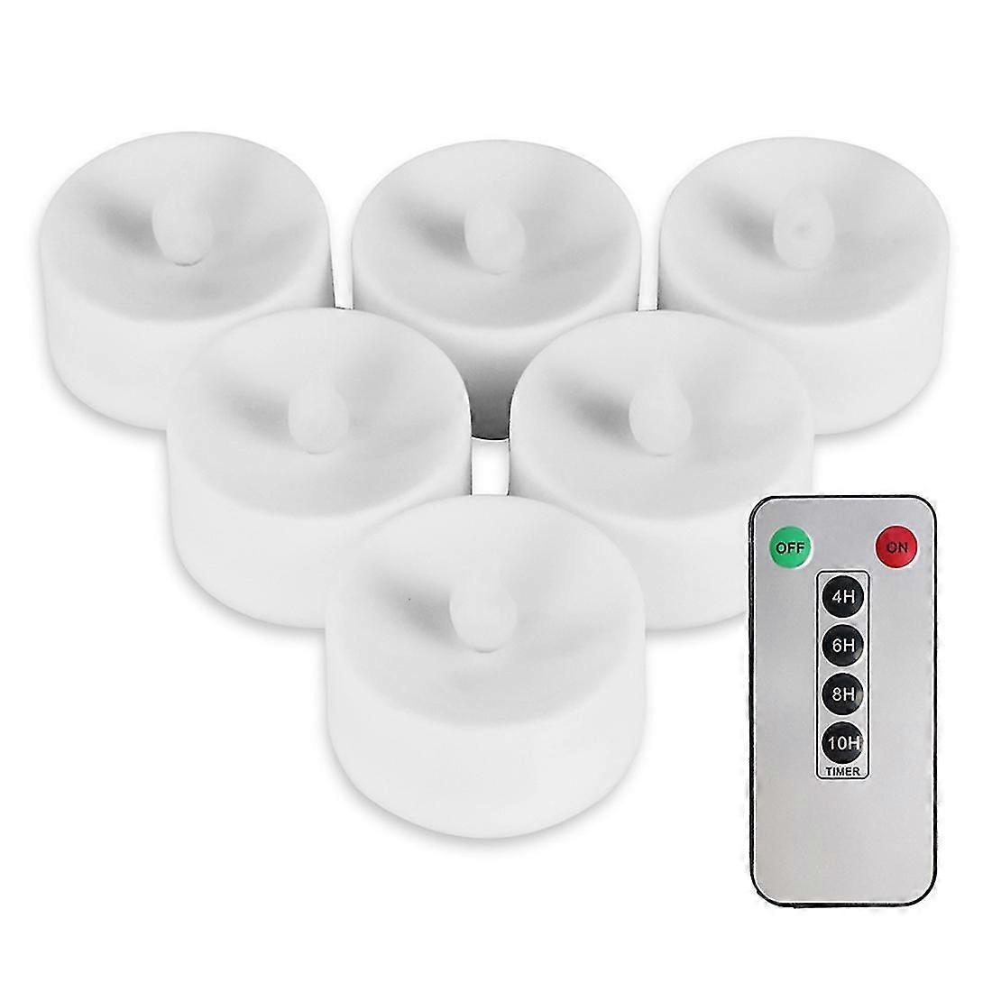 Flameless candles, battery-operated LED heat candles with 6-button timer and remote control [D]