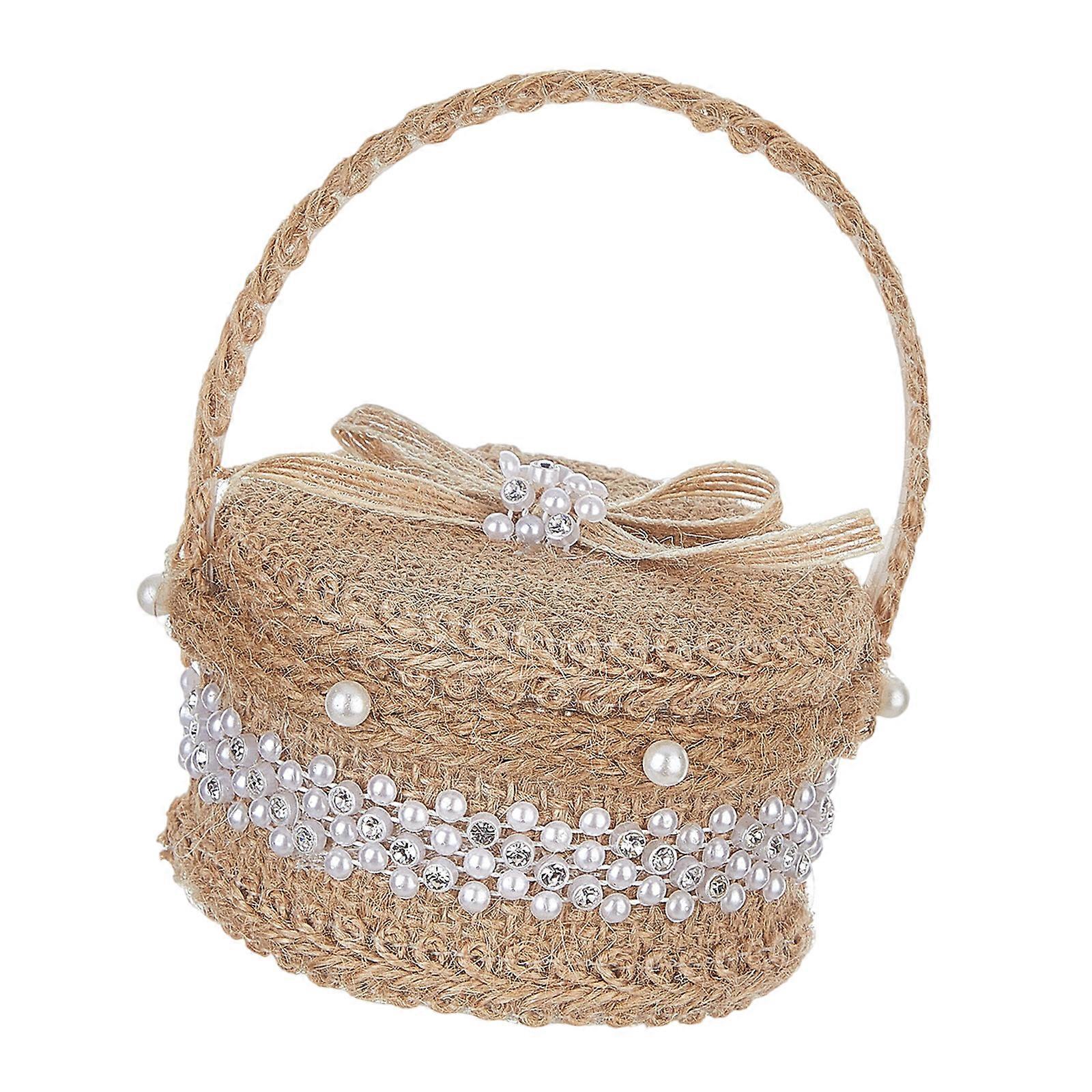 Beautiful Rhinestones Embellished Wedding Holder Box Including Soft Handle And Secure Storage Compartment Multicolor