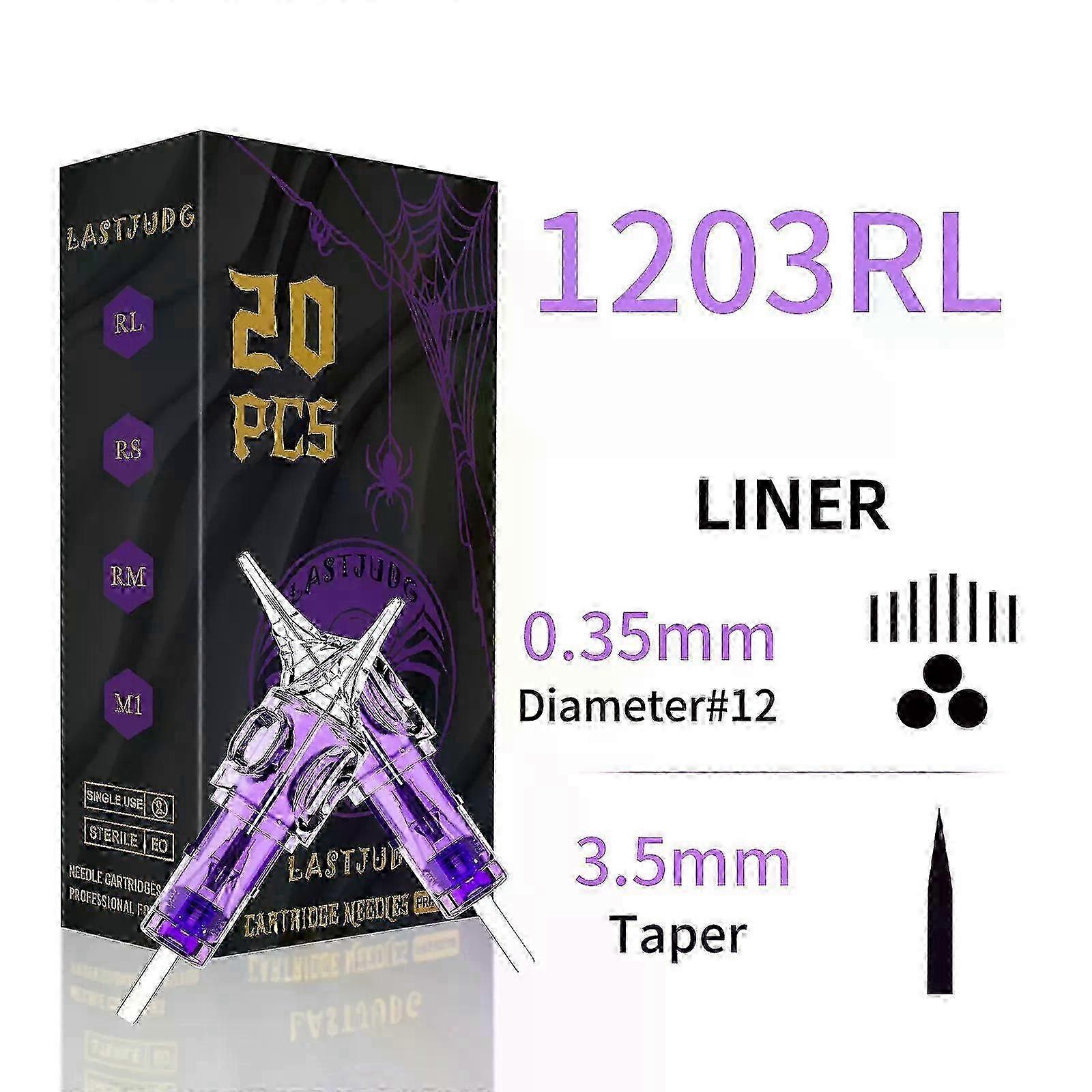 LASTJUDG Dövme İğneleri 20 ADET Tek Kullanımlık Dövme İğneleri RL RS M1 RM Kalıcı Makyaj Dövme Kartuşu İğne Dövme Kalem elektroniği için