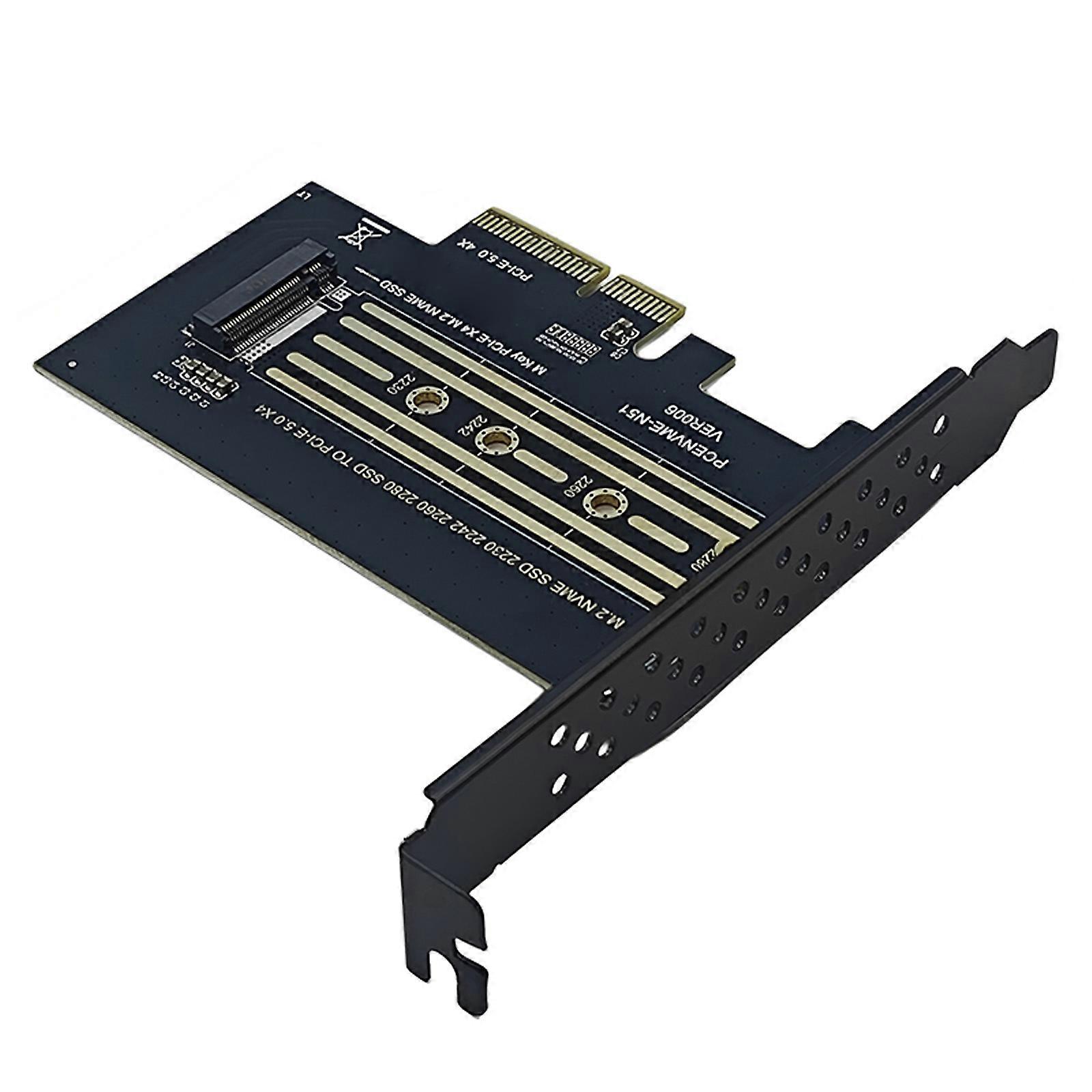 PCIE 5.0 To M.2 NVMe Adapter Card NVME Expansion M.2 Support 2280/2260/2242/2230 Quick Installation Multicolor