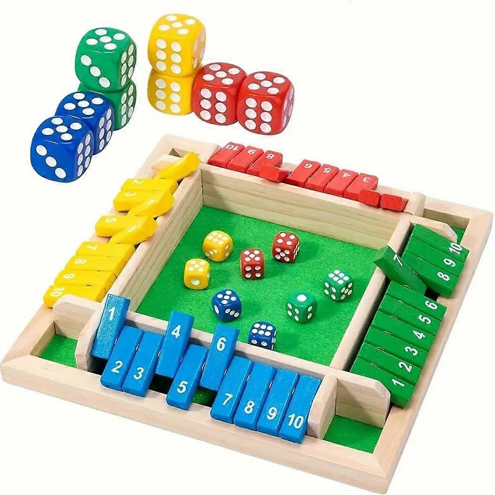 Shut The-Box Game Funny Improve Math Skills Game Toy for Family Gathering