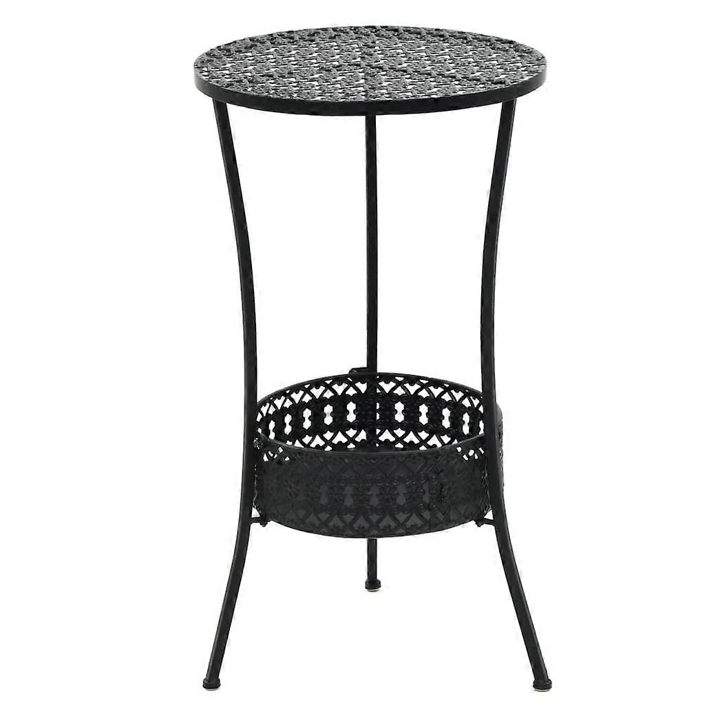 Bistro Table Black 40x70cm Metal